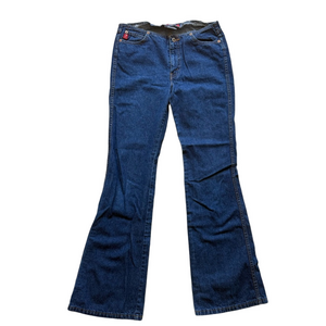 Guess Vintage Y2K Dark Blue Flare Jeans Size 27 Retro Denim Streetwear
